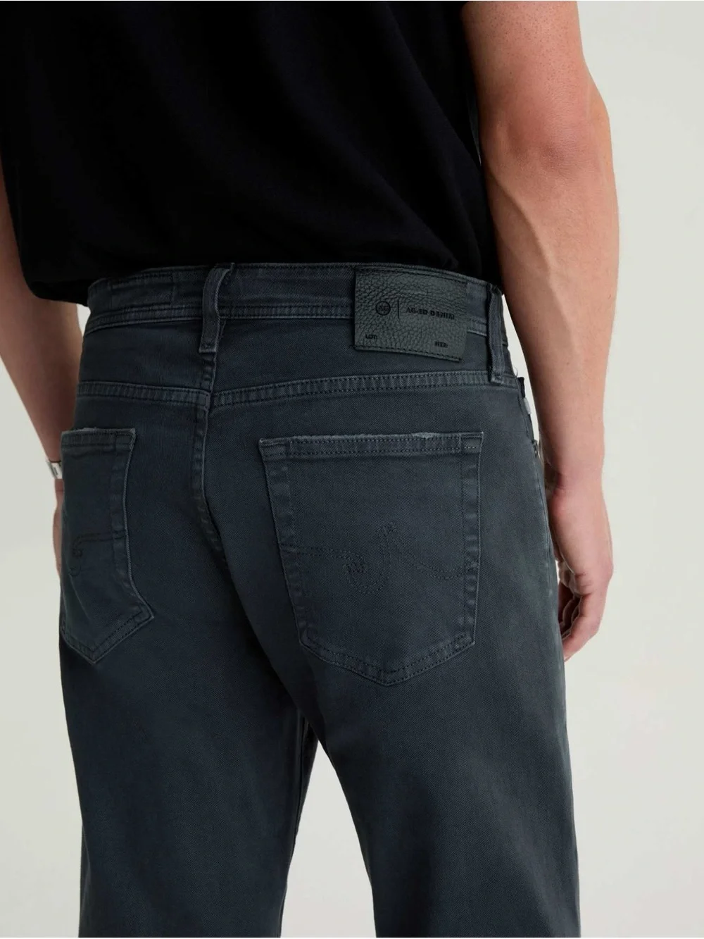 AG Adriano Goldschmied Tellis Jean Modern Slim 7 Years Sulfur Pure Black Grey